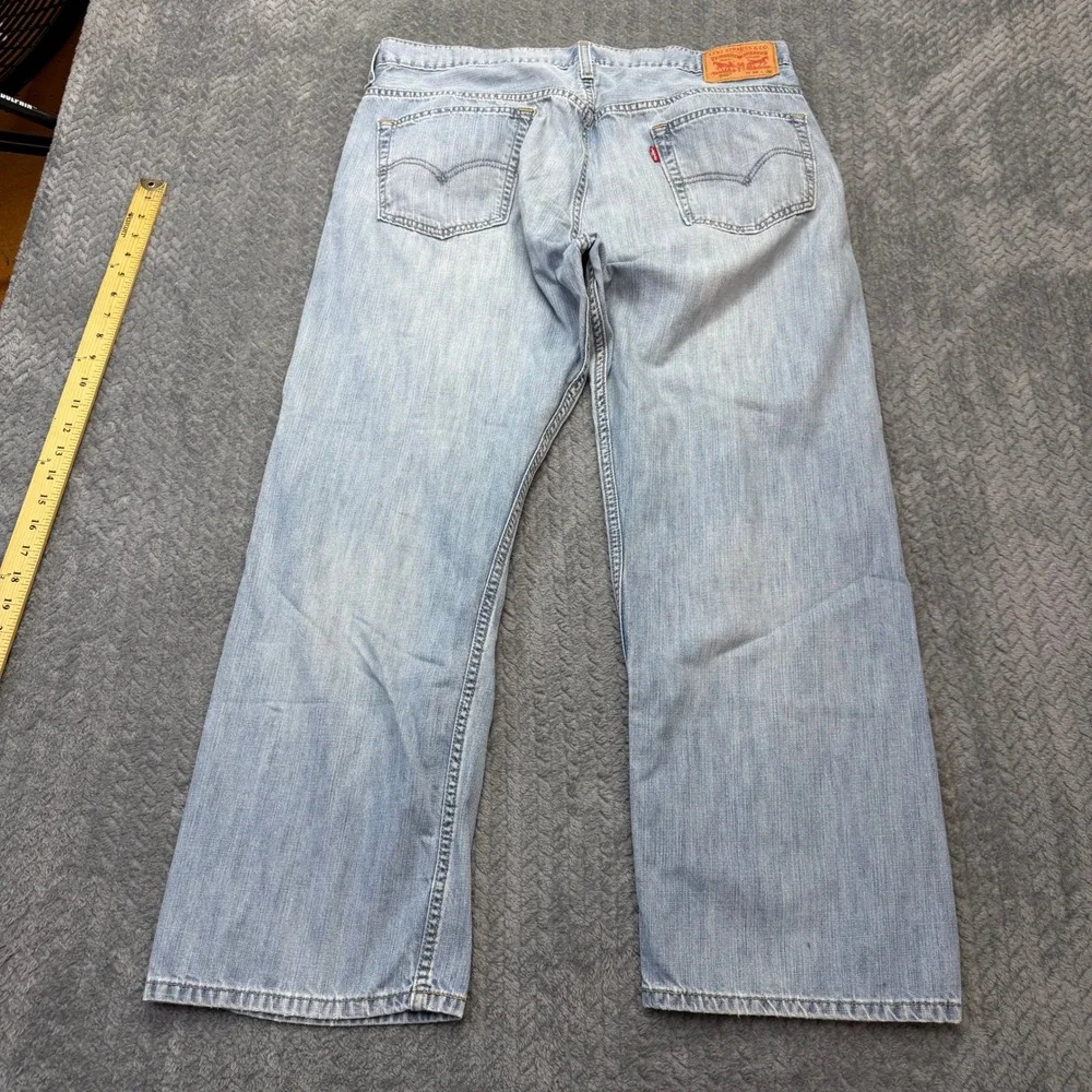Levi's 569 Jeans Mens Loose Straight Light Wash Blue 36x28 Denim Y2K Baggy Fit